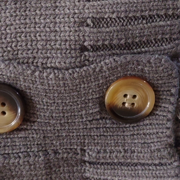 Women's Boho  Cropped Pocket  Button up Cardigan Sweater - Picture 10 of 12